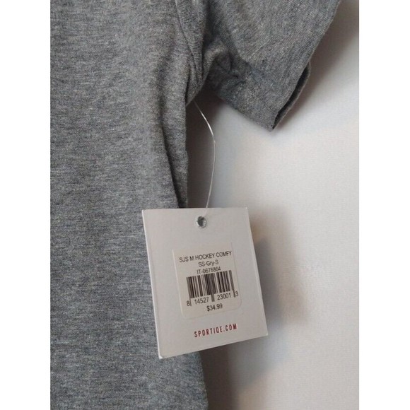 Men's Sharks Hockey Gray Short Sleeve T-shirt Small - Picture 3 of 4